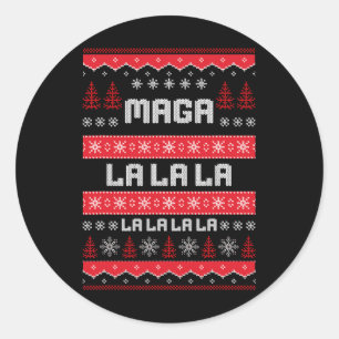 Adesivo Camisola de Natal engraçada Mega-la-la-la Donald T