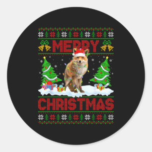 Adesivo Camisola de Natal Feia da Raposa, Raposa Engraçada