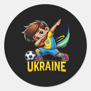 Adesivo Camisola infantil Dabbing Ukraina de futebol com a