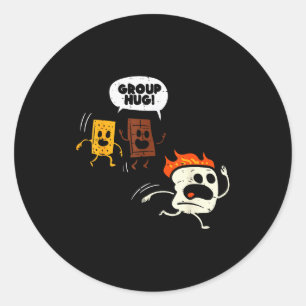 Adesivo Camng Abraço de Grupo Smores Funny Marshmallow Hom