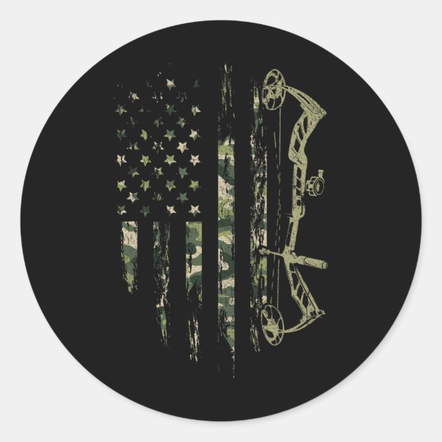 Adesivo Camo American Flag Bowhuning Arco Archery Deer Hun (Frente)