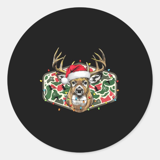 Adesivo Camo Christmas Santa Deer Hunting Season Holiday O (Frente)