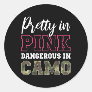 Adesivo Camo Engraçado Caça Gráfico Rosa Para Mulheres E R