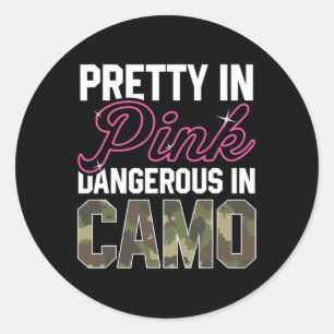 Adesivo Camo Rosa Engraçado Caça Mulheres Gráficas Deer Bu