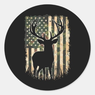 Adesivo Camo US Flag Deer Hunting Camoflage Hunter