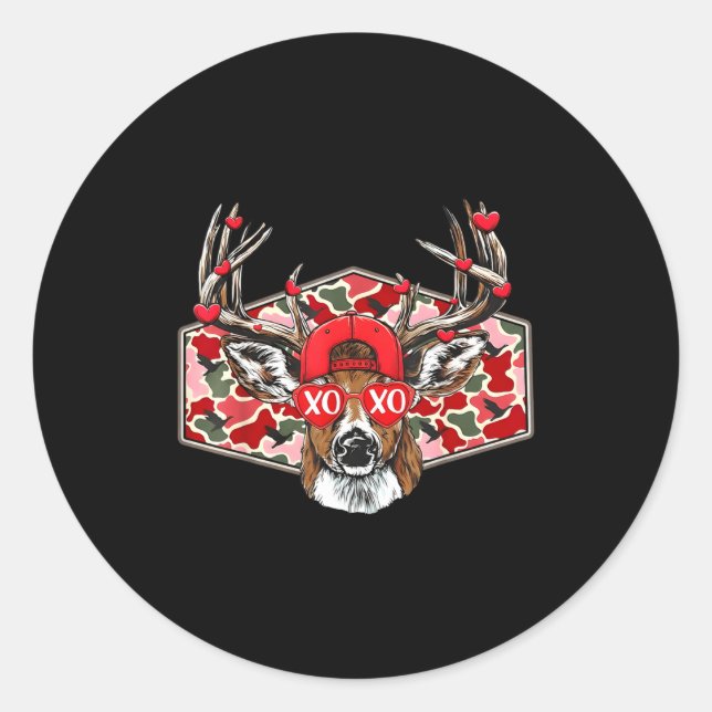 Adesivo Camo Xoxo Valentine Buck Deer Hunting Season Famil (Frente)