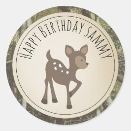 Adesivo Camouflage Deer Birthday