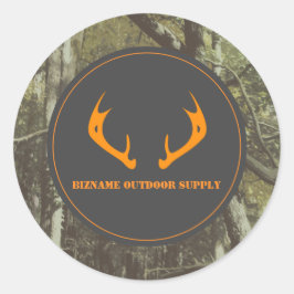 Adesivo Camouflage Orange Deer Antlers Outdoor Business
