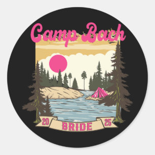 Adesivo Camp Bach Bride Bridesmaid Retro Camping Bachelore