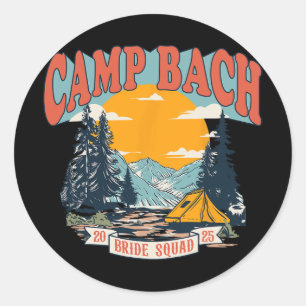 Adesivo Camp Bach Bride Squad 2025 - Bachelore Retro Campi