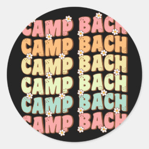 Adesivo Camp Bach Groovy Bride Squad Camping Bachelorette