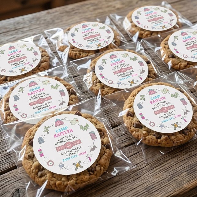 Adesivo Camp Bach Wilderness Bachelorette Party Favor (Criador carregado)