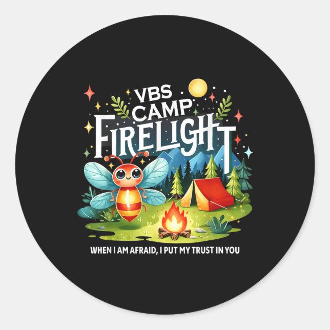 Adesivo Camp Firelight Vbs Férias De Camp Bíblia Incêndio  (Frente)