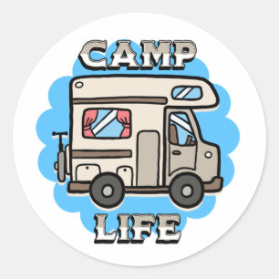 Adesivo Camp Life   Retro Camper