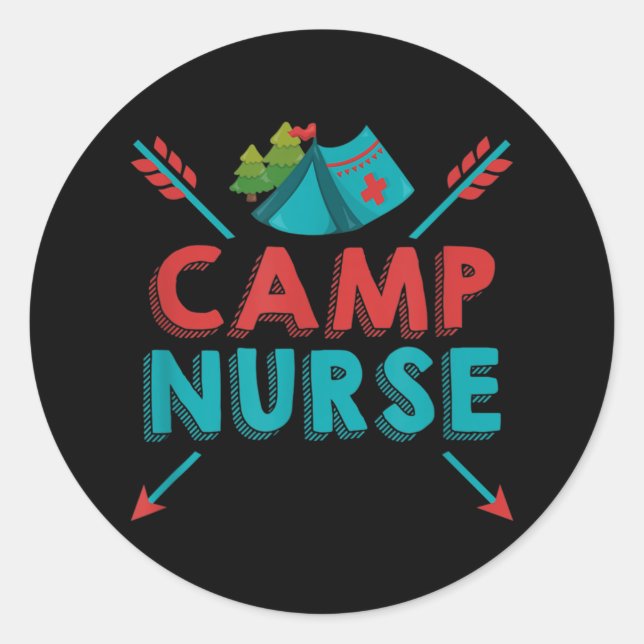 Adesivo Camp Nurse Nursing RN Appreciation Camping (Frente)