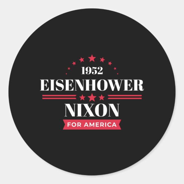 Adesivo Campanha Eisenhower Nixon Ike 1952 (Frente)