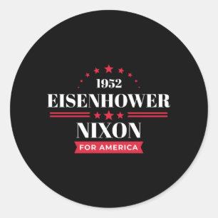 Adesivo Campanha Eisenhower Nixon Ike 1952