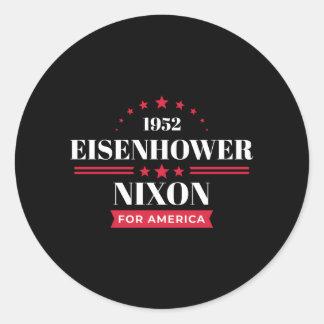 Adesivo Campanha Eisenhower Nixon Ike 1952