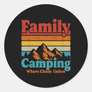 Adesivo Campanha Familiar Camping Chaos Une a Feliz Campan