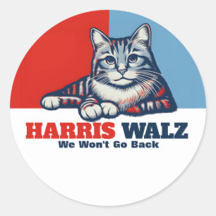 Adesivo Campanha Harris Walz