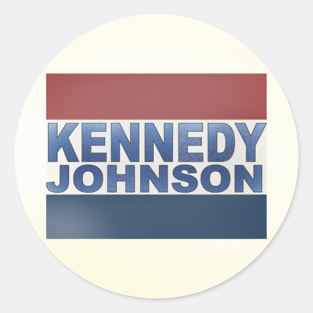 Adesivo Campanha Kennedy Johnson (Frente)