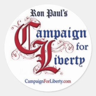 Adesivo Campanha Pela Liberty Lapel Sticker RON PAUL