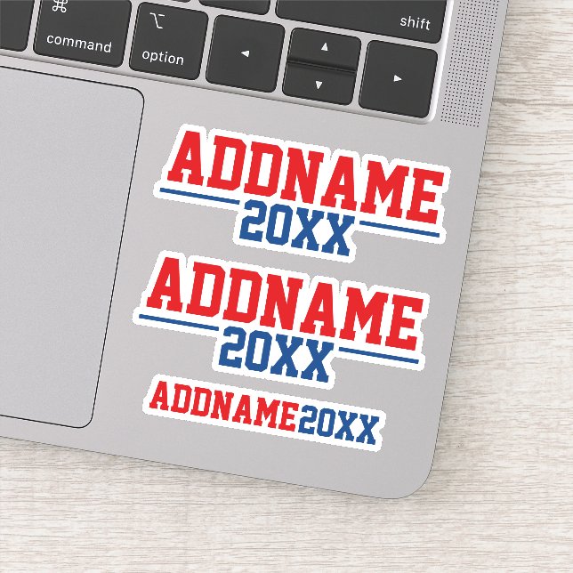 Adesivo Campanha Personalizada - Azul Vermelho Clássico co (Detalhe)