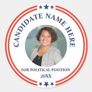 Adesivo Campanha Política de Foto Personalizada 