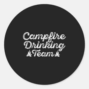 Adesivo Campanha Vintage da Equipe de Bebendo Campfire