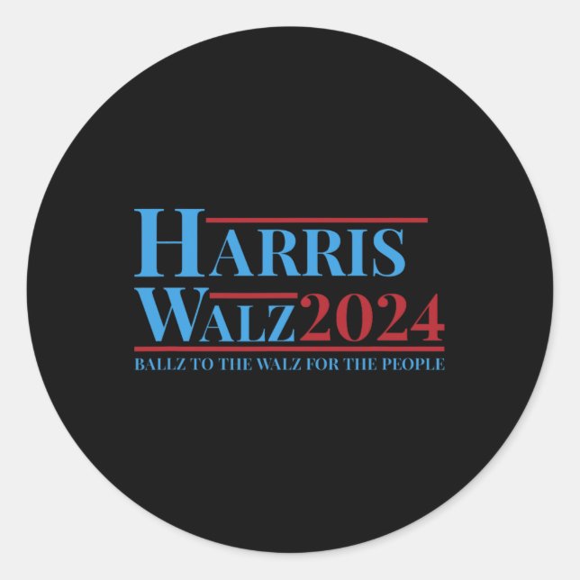 Adesivo Campanha Walz 2024 Kamala Harris Tim Walz Engraçad (Frente)
