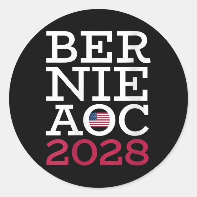 Adesivo Campanha Womens Bernie Aoc 2028 - Luta contra a Ol (Frente)