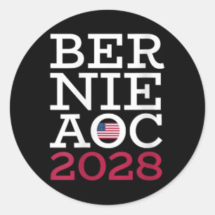 Adesivo Campanha Womens Bernie Aoc 2028 - Luta contra a Ol