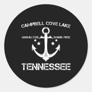 Adesivo Campbell Cove Lake Tennessee Acampamento de Pesca 