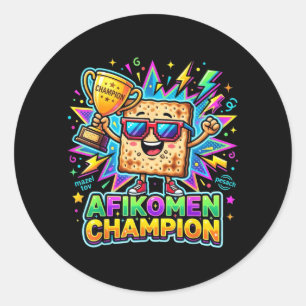 Adesivo Campeão Afikomen Divertido Vencedor Páscoa Matzah