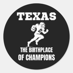 Adesivo Campeão Americano de Futebol do Texas Legende Joga