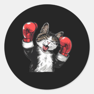 Adesivo Campeão de Boxão de Gato Engraçado Luz de Gatinhos
