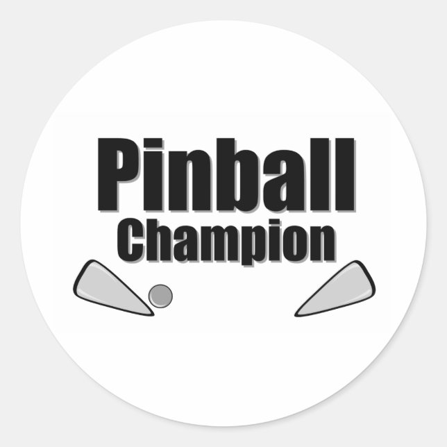Adesivo Campeão de Pinball (Frente)