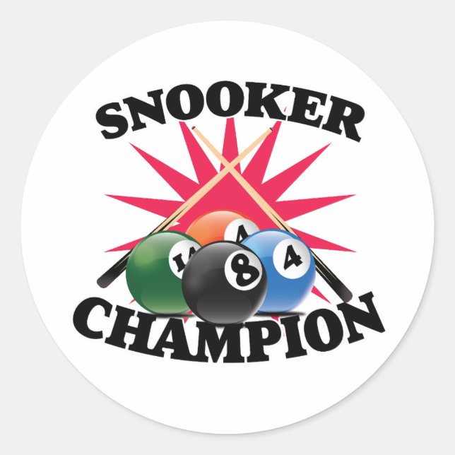 Adesivo Campeão de Snooker  (Frente)