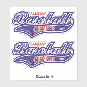 Adesivo Campeão do basebol da fantasia