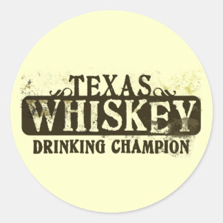 Adesivo Campeão do Bebendo Whiskey do Texas