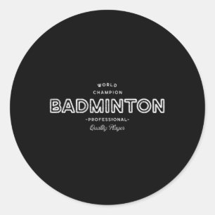 Adesivo Campeão Mundial Retro de Badminton Profissional