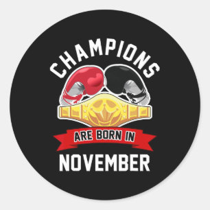 Adesivo Campeões São Nasceres Em Novembro De Boxear O Espo