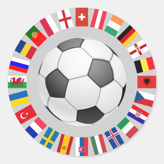 Adesivo Campeonato Europeu de Futebol de 2016 (Frente)