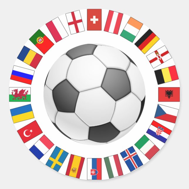 Adesivo Campeonato Europeu de Futebol de 2016 (Frente)
