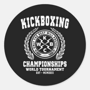 Adesivo Campeonatos de Kickboxing, Camiseta de Kickboxing,