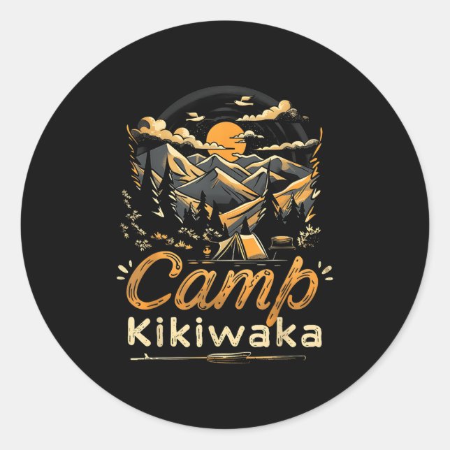 Adesivo Camper Hike Tent Forest Mountain (Frente)