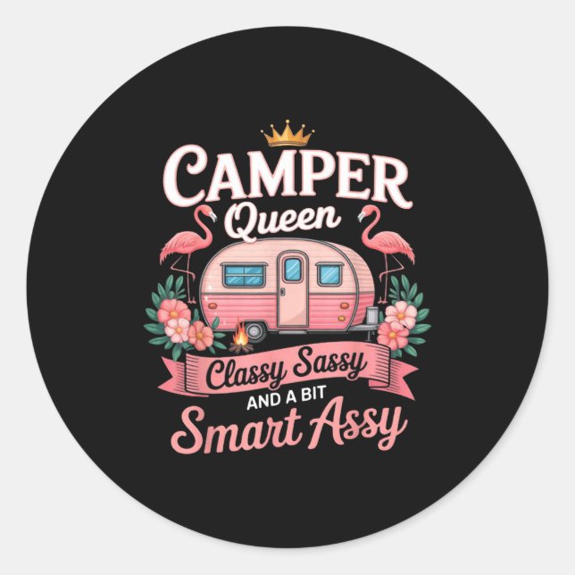 Adesivo Camper Queen Cly Sy Smart Y Camng Rv Women  (Frente)