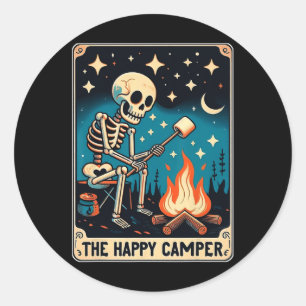 Adesivo Camper Tarot Card Skeleton Camper Camper Engraçado