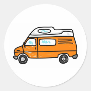 Adesivo Campervan alaranjado