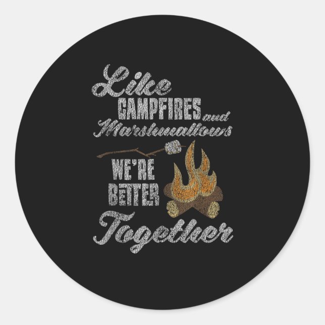 Adesivo Campfire Marshmallows Better Together Distressed V (Frente)